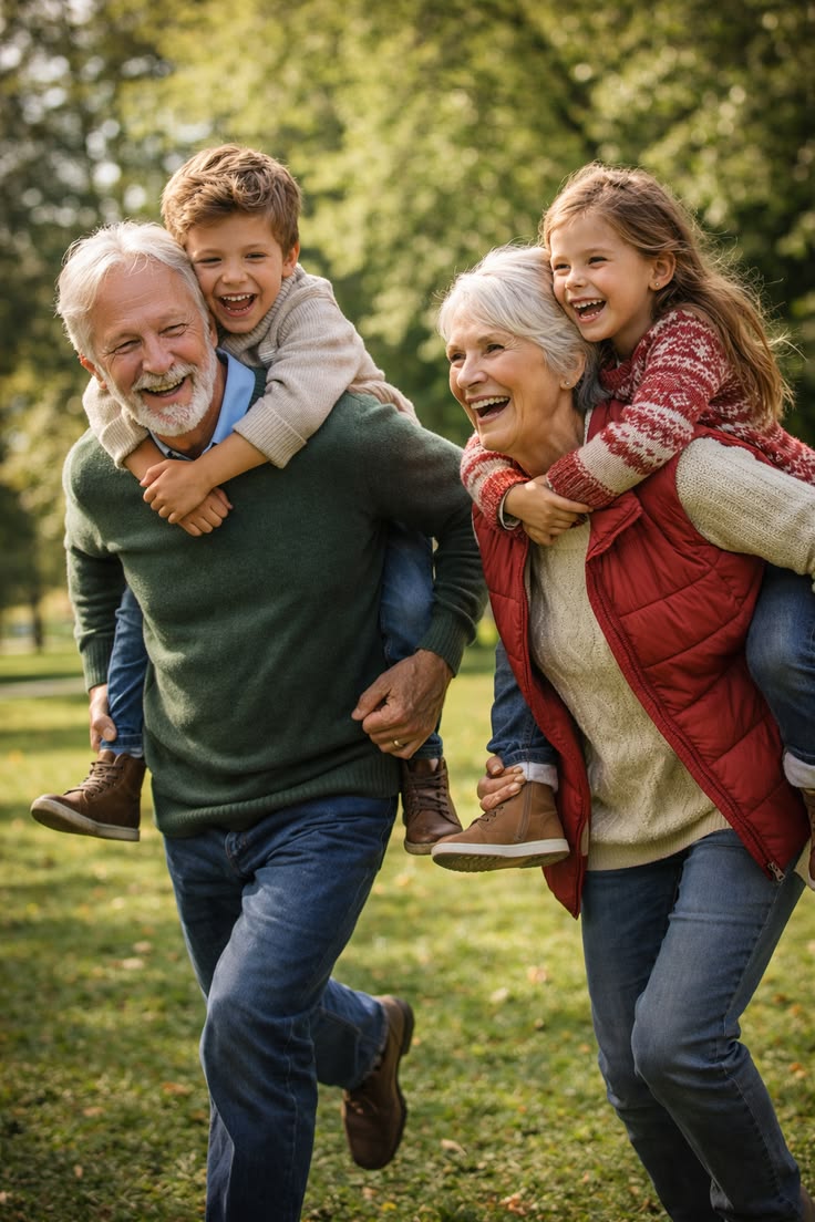 Active adults supporting one another